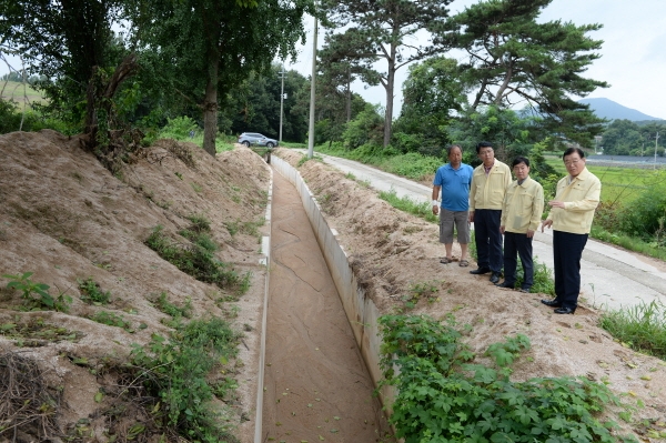 김석환 홍성군수 태풍피해대비 현장방문
