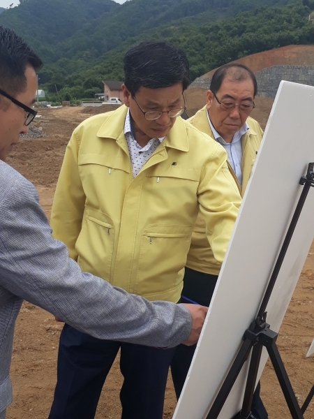 김돈곤 청양군수 태풍 북상대비 주요시설물 안전점검