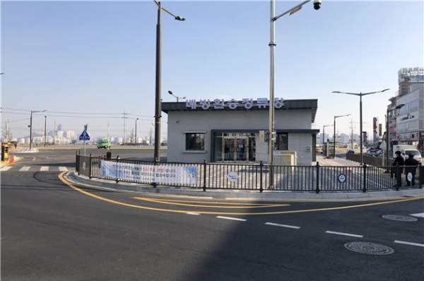 아산시 배방 환승정류장 전경