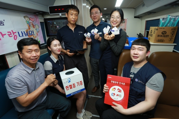 현대제철 헌혈 캠페인 진행 모습