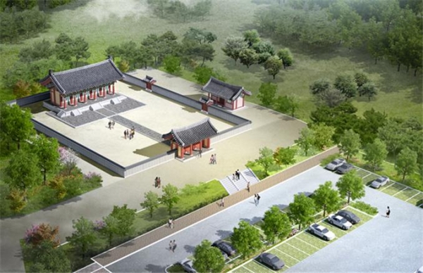 사비백제대왕 숭목전 조감도