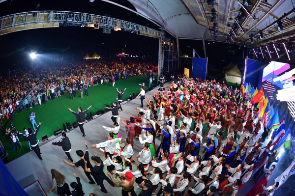 29일 천안삼거리공원에서 열린 천안흥타령춤축제2019 폐막식 모습