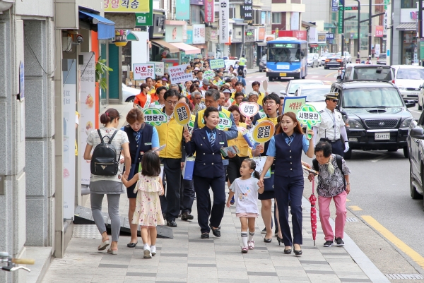 교통안전 캠페인(지난 7월 3일)