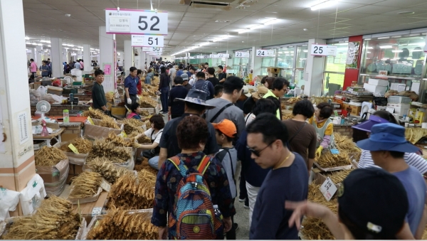 금산인삼축제 폐막-수삼시장