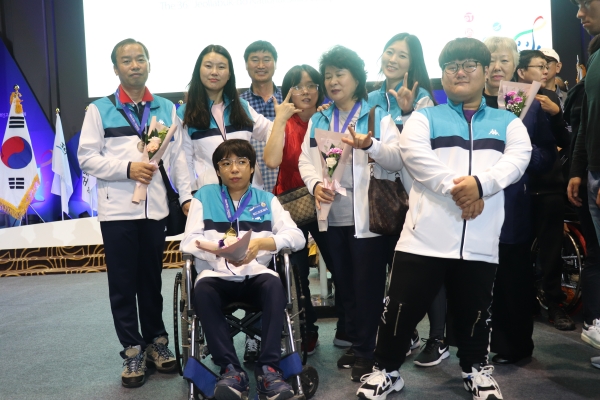 장애인기능경기대회 단체사진