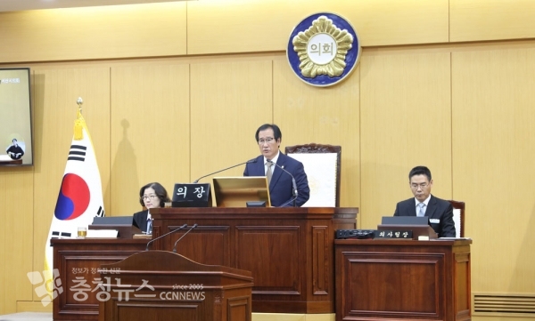 임재관 서산시의회 의장 개회사 / 충청뉴스 최형순 기자