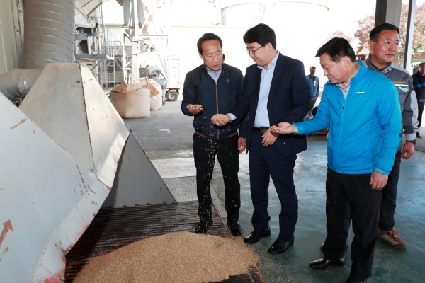 맹정호 서산시장, 산물벼 매입현장 찾아 '소통행정'