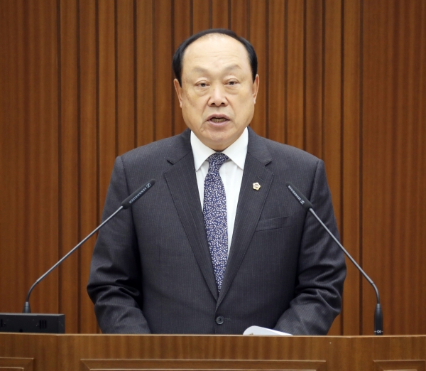 5분 발언하는 이재현 세종시의회 의원 / 충청뉴스 최형순 기자