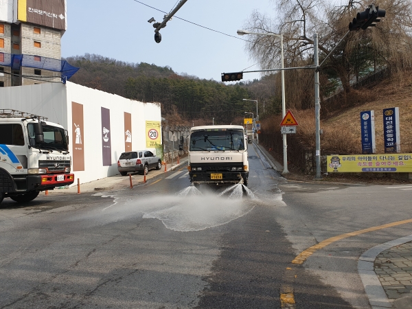 살수 차량 모습