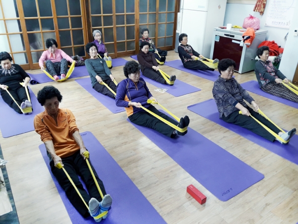 지난해 은빛 건강증진 체조교실 운영 모습