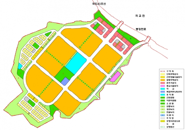 배방갈매지구 도시개발사업 구역도