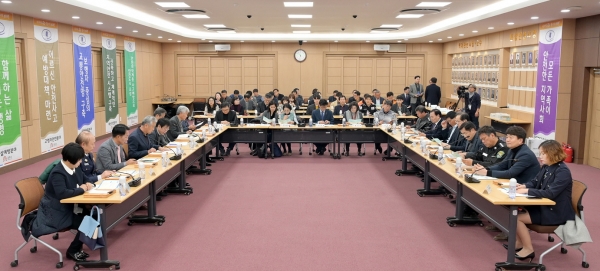 국제안전도시 공인2차 실사 보고회 진행 모습