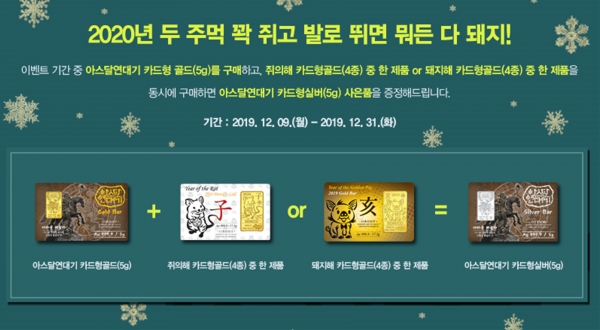 연말연시 감사 이벤트 이미지/ ‘2020년 두 주먹 꽉 쥐고 발로 뛰면 뭐든 다 돼지’이벤트 이미지