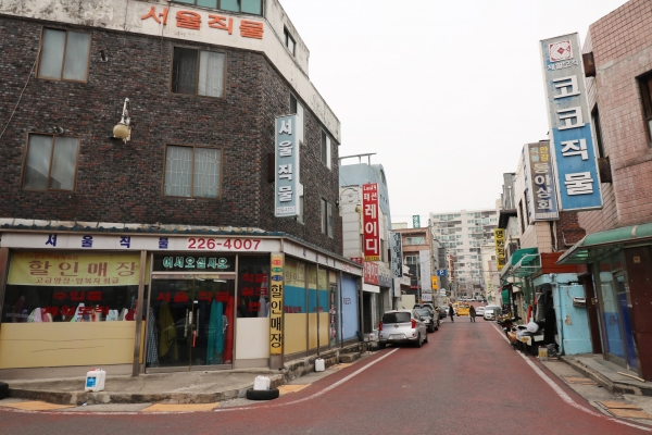 중촌동 간판개선사업 사업대상지 실제 거리 모습