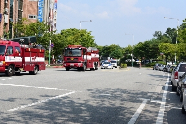 계룡소방서 훈련 모습