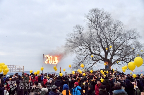 2019년 성흥산 해맞이 행사 장면