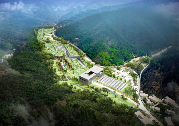 한국전쟁 위령시설 조감도(범례없음).