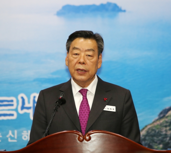 가세로 태안군수 신년 기자회견 모습