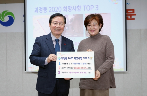 괴정동 연두방문에 나선 장종태 구청장