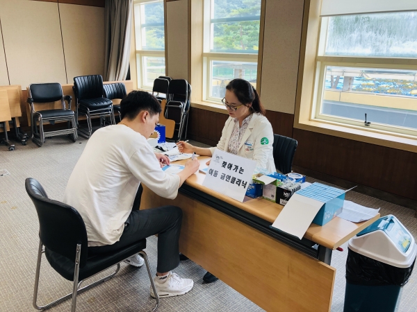 .찾아가는 이동금연 클리닉 운영 장면