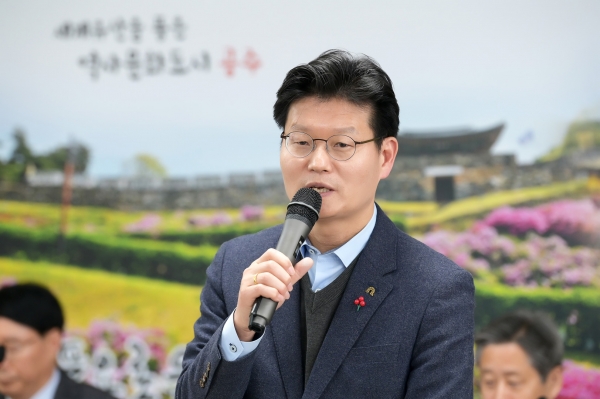 김정섭 공주시장,  신풍면 시민과의 대화 모습