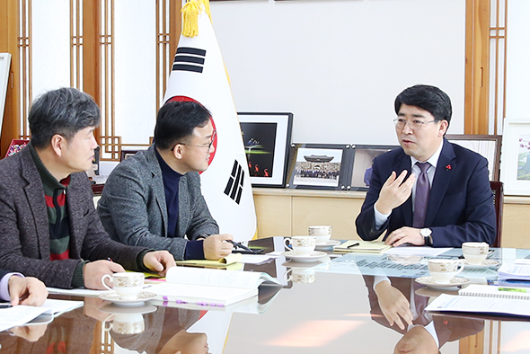 서산시 2020년 재난관리평가 기관장 인터뷰 진행 모습