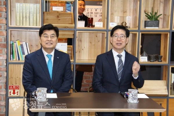이춘희 세종시장과 양승조 충남도지사