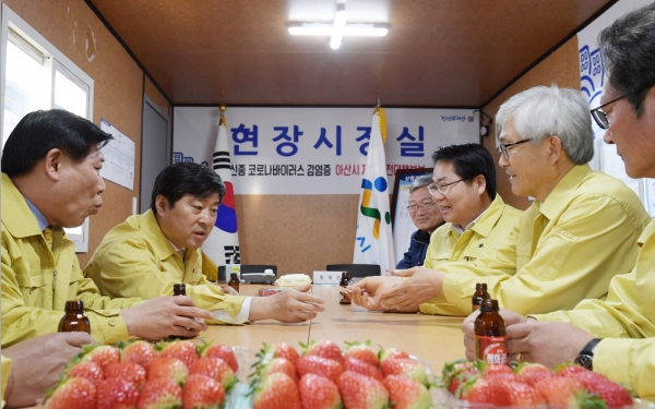 황명선시장 아산시 격려 방문