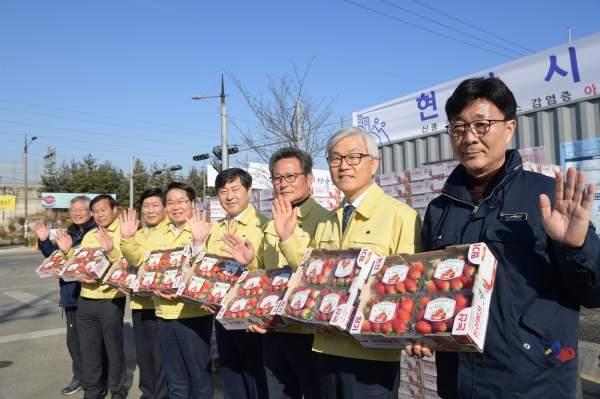 황명선시장 아산시 격려 방문