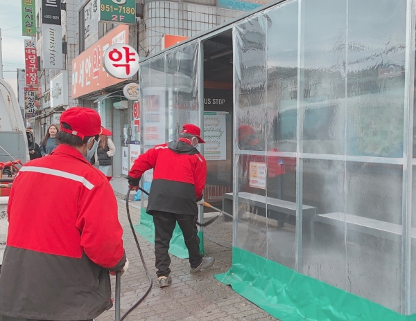 서천읍, 코로나19 예방 빈틈없는 방역 실시 모습