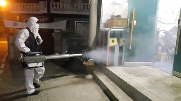 지역아동센터 방역 실시 모습