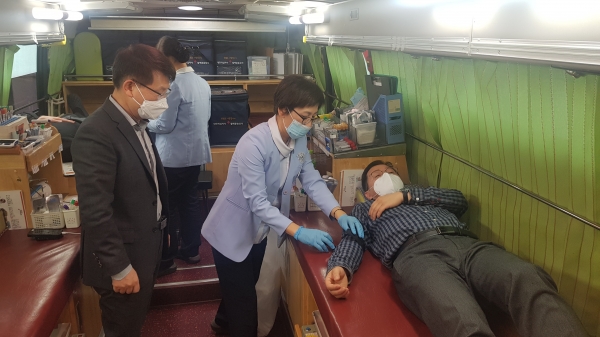 특구진흥재단 단체헌혈 동참