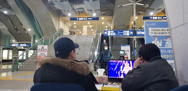 KTX천안아산역내 열화상카메라 설치 운영사진