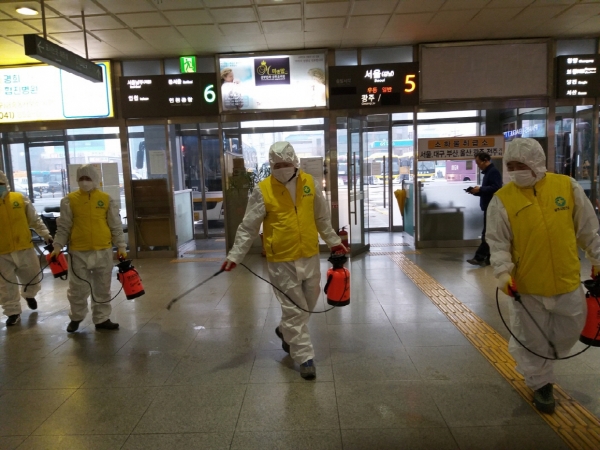 코로나19 특별방역 모습