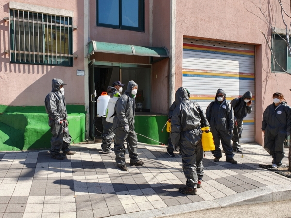 코로나19 특별방역 모습