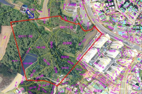 태안군 도시공원(환동공원) 조성 예정지 모습.