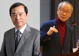 미래통합당 김병준(왼쪽) 예비후보와 윤여준 전 환경부 장관