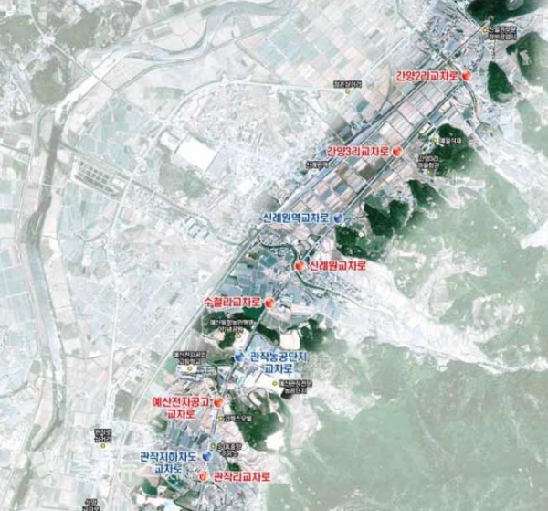 벚꽃로 내 정비대상 교차로 6개소 현황