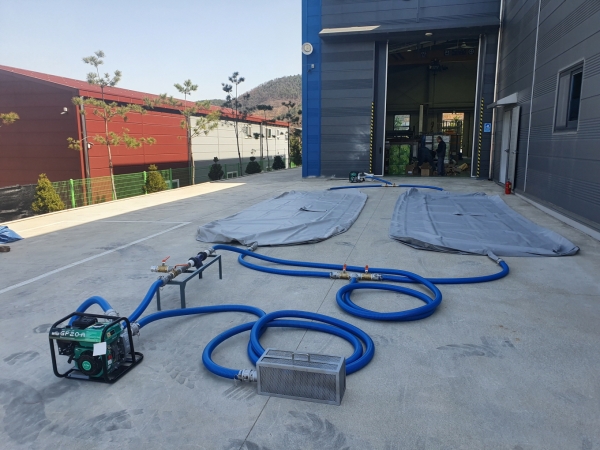 이동식 저수조 물주머니 사진