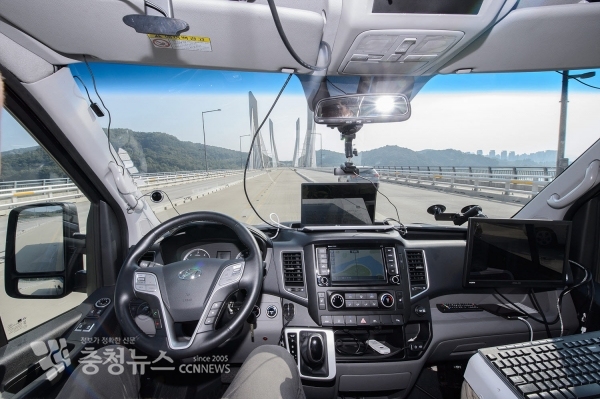 국내 최초로 자율주행실증 / 충청뉴스 최형순 기자