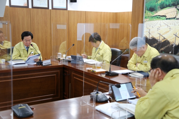 2021년 국·도비 예산확보 추진상황 보고회 개최 모습