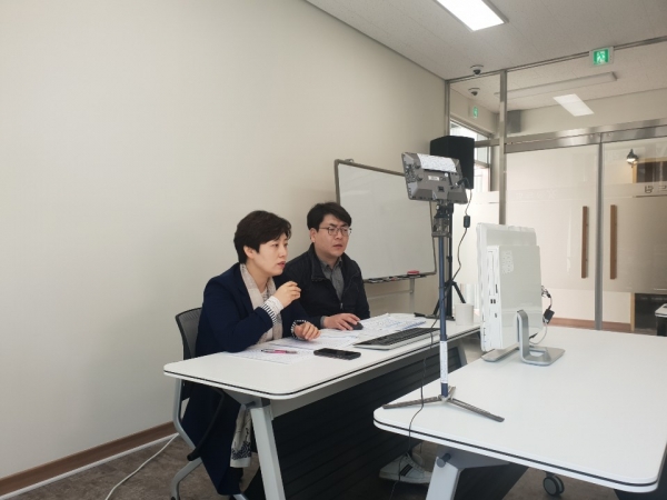 지난 28일 2020년도 청소년안전망 1차 실행위원회 및 학교 밖 청소년지원지역협의체 회의가 진행되고 있다.