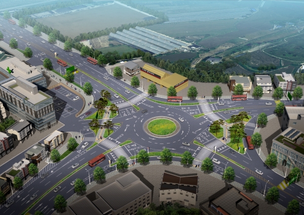 회전교차로 조감도