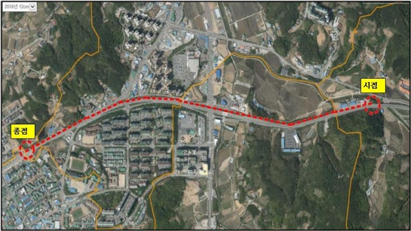 구간무인단속카메라 설치 구간도