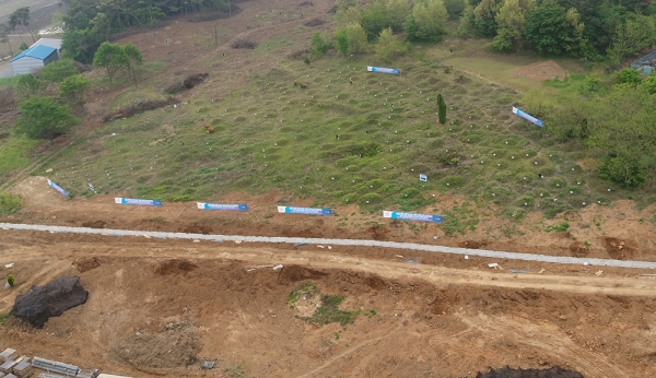 석남동 공동묘지 환경정비사업 대상지 항공촬영