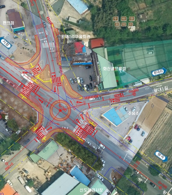 왕대오거리 회전교차로