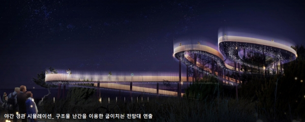몽산포 전망대 조감도(야간)
