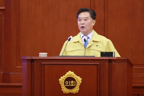 남진근 대전시의원 시정질의 모습.