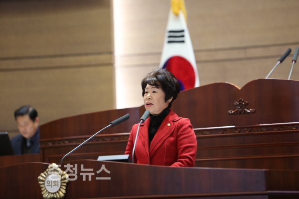 김행금 천안시의회 의원 5분발언 / 충청뉴스 최형순 기자