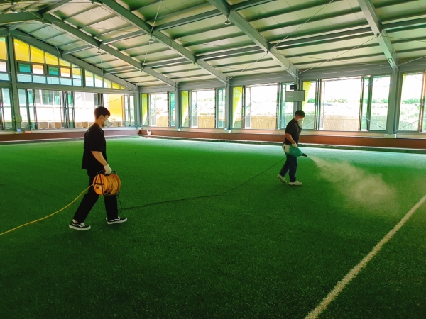 금산군체육회 코로나19 예방 관내 공공체육시설 방역 실시